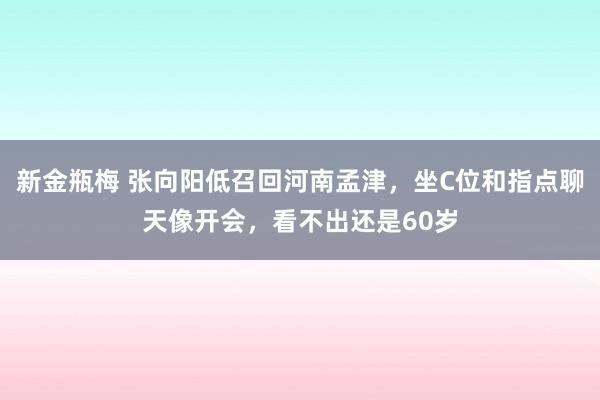 新金瓶梅 张向阳低召回河南孟津，坐C位和指点聊天像开会，看不出还是60岁