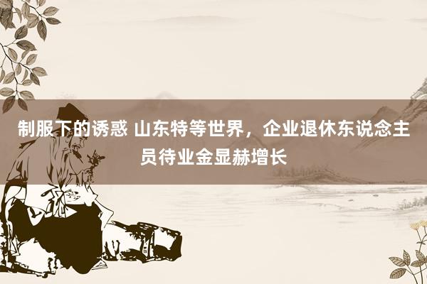 制服下的诱惑 山东特等世界,企业退休东说念主员待业金显赫增长