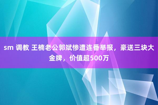 sm 调教 王楠老公郭斌惨遭连番举报,豪送三块大金牌,价值超500万