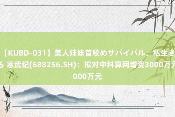 【KUBD-031】美人姉妹首絞めサバイバル、私生きる 寒武纪(688256.SH):拟对中科算网增资3000万元