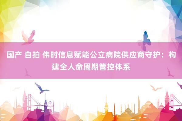 国产 自拍 伟时信息赋能公立病院供应商守护:构建全人命周期管控体系